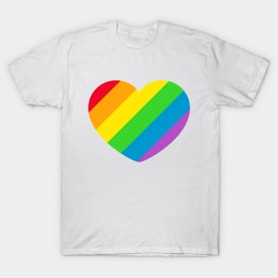 Rainbow LGBT Pride Heart T-Shirt